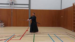 iaido Performing the znkr seitei iaido 112 [upl. by Sadnak]