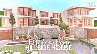 Large Modern Hillside House  Bloxburg Build [upl. by Almira]