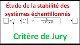 Critère de Jury  Stabilité des systèmes échantillonnés [upl. by Laresa]