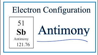 Electron Configuration for Sb Antimony [upl. by Yenterb163]