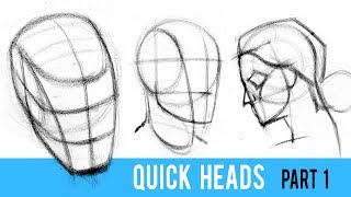 Quickly Draw Heads with the Loomis Method  Part 1 [upl. by Htebasil]