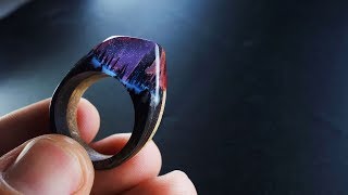 How To Make TwoColor Ring Wood and Epoxy Resin  Day and Night [upl. by Yeldua]