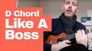 How To Play D Chord On Ukulele [upl. by Terbecki]