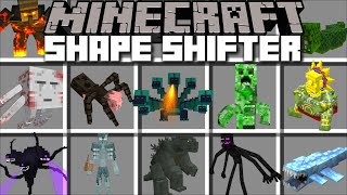 Minecraft SHAPE SHIFTER MORPH MOD  MORPH IN TO BOSSES AND MUTANT TITANS MOBS  Minecraft Mods [upl. by Rednirah131]