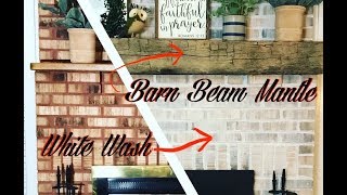 Brick Fireplace Makeover Start to Finish DIY [upl. by Ylyl]