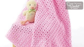 How to Crochet Beginner One Skein Baby Blanket [upl. by Llecrup]