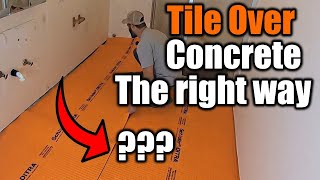 How To Install Tile Over Concrete The Right Way  Part 1  THE HANDYMAN [upl. by Esserac]