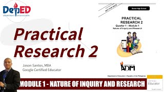 Practical Research 2 Q1 Module 1 TAGALOG Senior High School Module 2022 [upl. by Ashli]