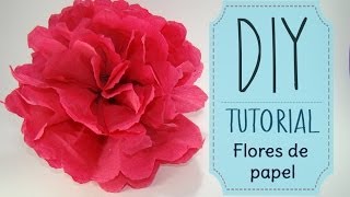 DIY Tutorial  Como hacer flores de papel Crepe o China  Kaele ☁ [upl. by Sarat]