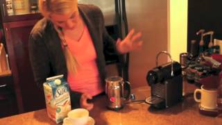 Nespresso Aeroccino Plus Frother Review Frothing Almond Milk [upl. by Eric]