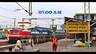 Coimbatore Junction  Early Morning Arrival amp Departure  Train Spotting [upl. by Anestassia]