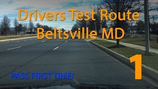 Maryland MVA Driving Test Route  Beltsville [upl. by Ysdnil]