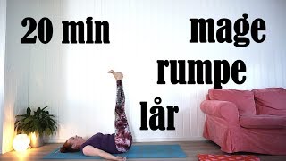 20 minutter Yoga for Mage Rumpe Lår [upl. by Sinnelg]