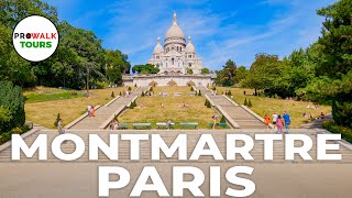 Montmartre Paris Walking Tour 4K  with Captions [upl. by Leahcimdivad]