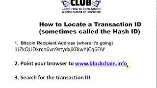 How to Locate a Bitcoin Transaction ID [upl. by Ysirhc]