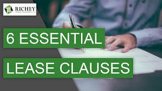 Landlord Tenant Lease Agreement Essentials  6 KEY LEASE CLAUSES You MUST Include Part 2 [upl. by Annaiek]