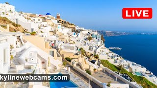 🔴 Recorded live footage webcam from Santorini  Greece [upl. by Krystle]