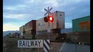 Freight Trains Of Australia Pacific National at Rail Crossing [upl. by Cannice]