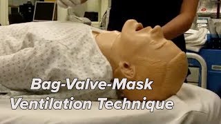 Giving BagValveMask BVM ventilation [upl. by Teria387]