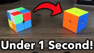 How To Solve A 2x2 Rubiks Cube In UNDER 1 SECOND [upl. by Dami]