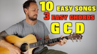 10 Easy Songs 3 Easy Chords G C D [upl. by Luanni734]