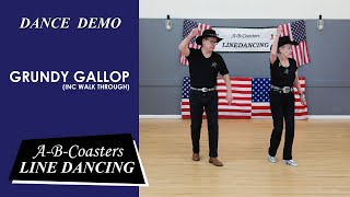 GRUNDY GALLOP  Line Dance Demo amp Walk Through [upl. by Zavras500]