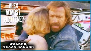 Walker Saves Alex From Getting Crushed  Walker Texas Ranger [upl. by Watkin]